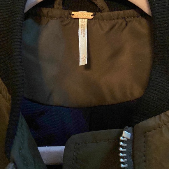 Free People Cropped Quilted Military Bomber Jacket - Picture 3 of 3